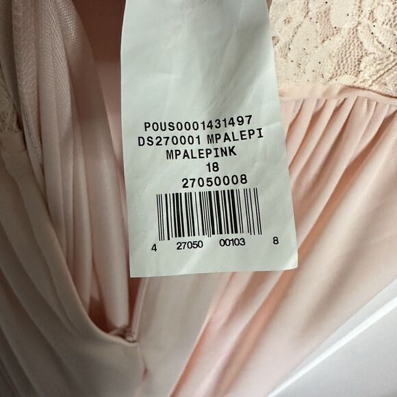 DB Studios Pink Formal Dress Sequin Size 18 David's Bridal Long - Picture 9 of 10